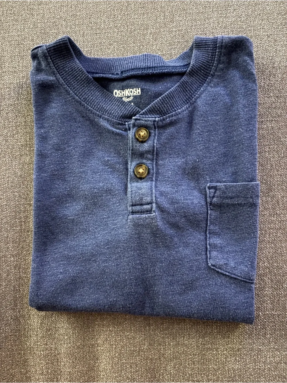 OshKosh B'gosh Navy Short-Sleeve Henley Tee with Pocket
